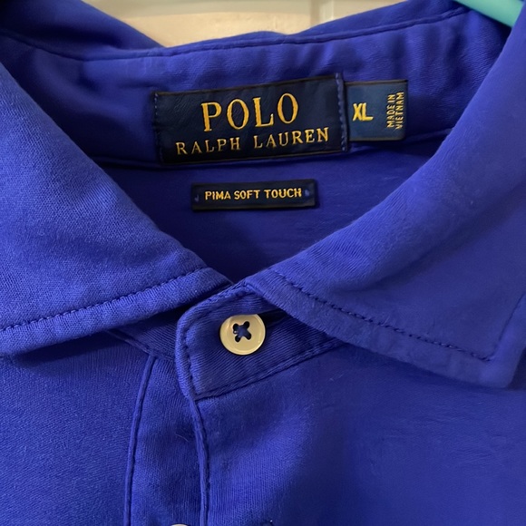 Mens royal blue polo shirt XL - Picture 2 of 4
